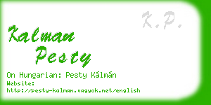 kalman pesty business card